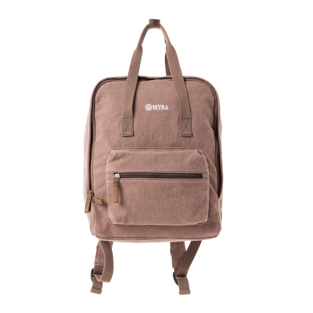 Pioneer Trek Canvas Backpack Bag in Brown