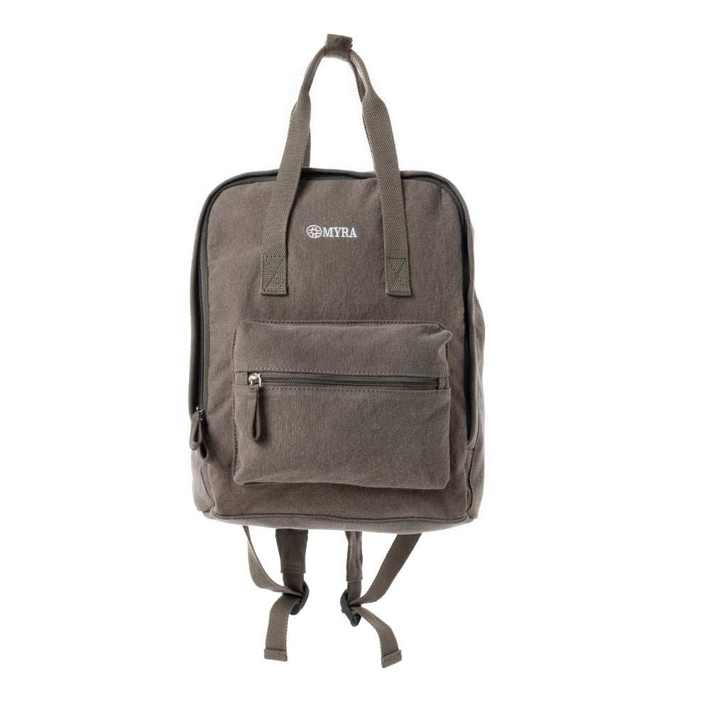 Pioneer Trek Canvas Backpack Bag in Grey