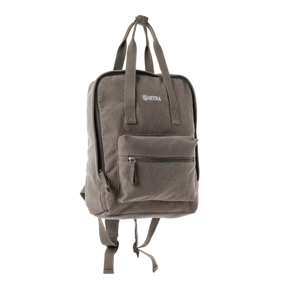 Pioneer Trek Canvas Backpack Bag in Grey