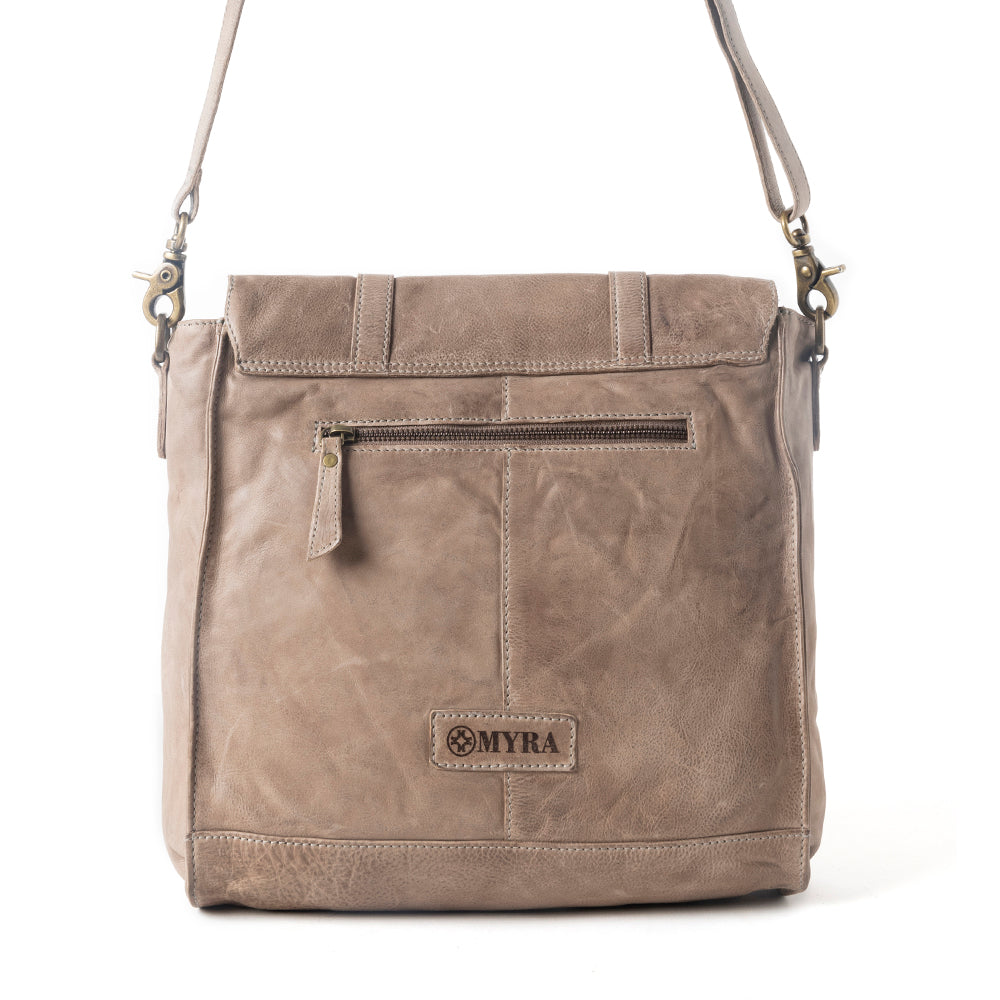 Western Rune Leather Crossbody Bag in Ashwood Tan