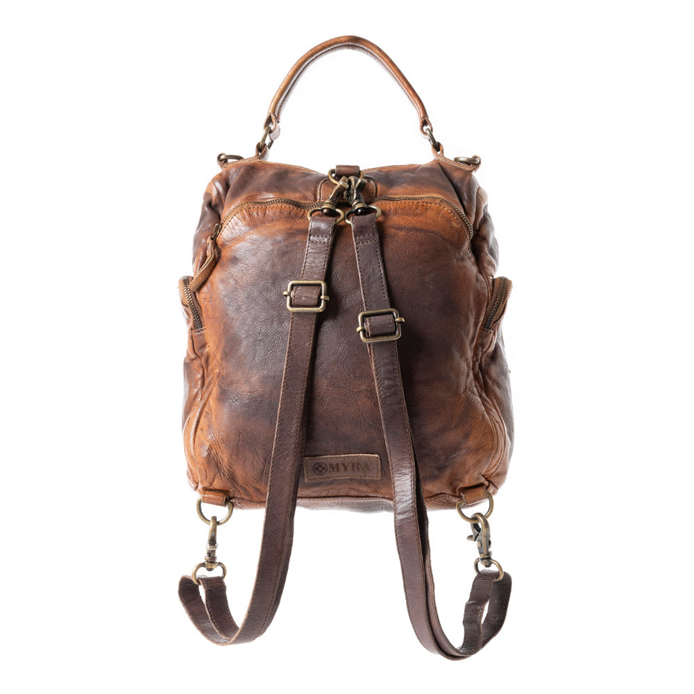 Sheriff’s Dusk Leather Backpack in Smoky Brown
