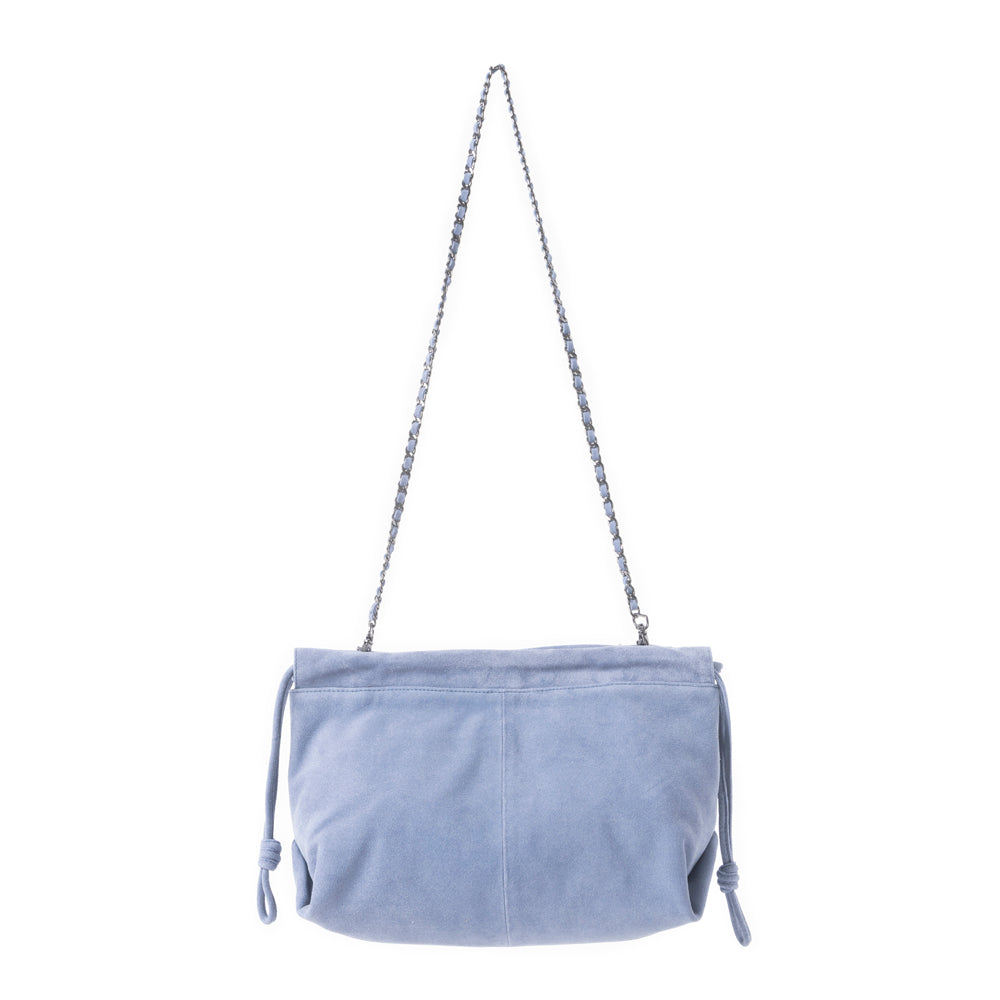 Wanderlust Suede Shoulder Bag in Blue