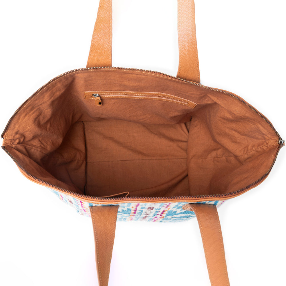 Aztec Breeze Weekender Bag in Cerulean Blue