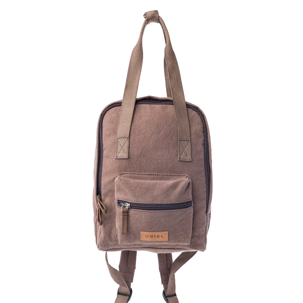 Myra Silent Dune Cotton Backpack in Khaki Taupe