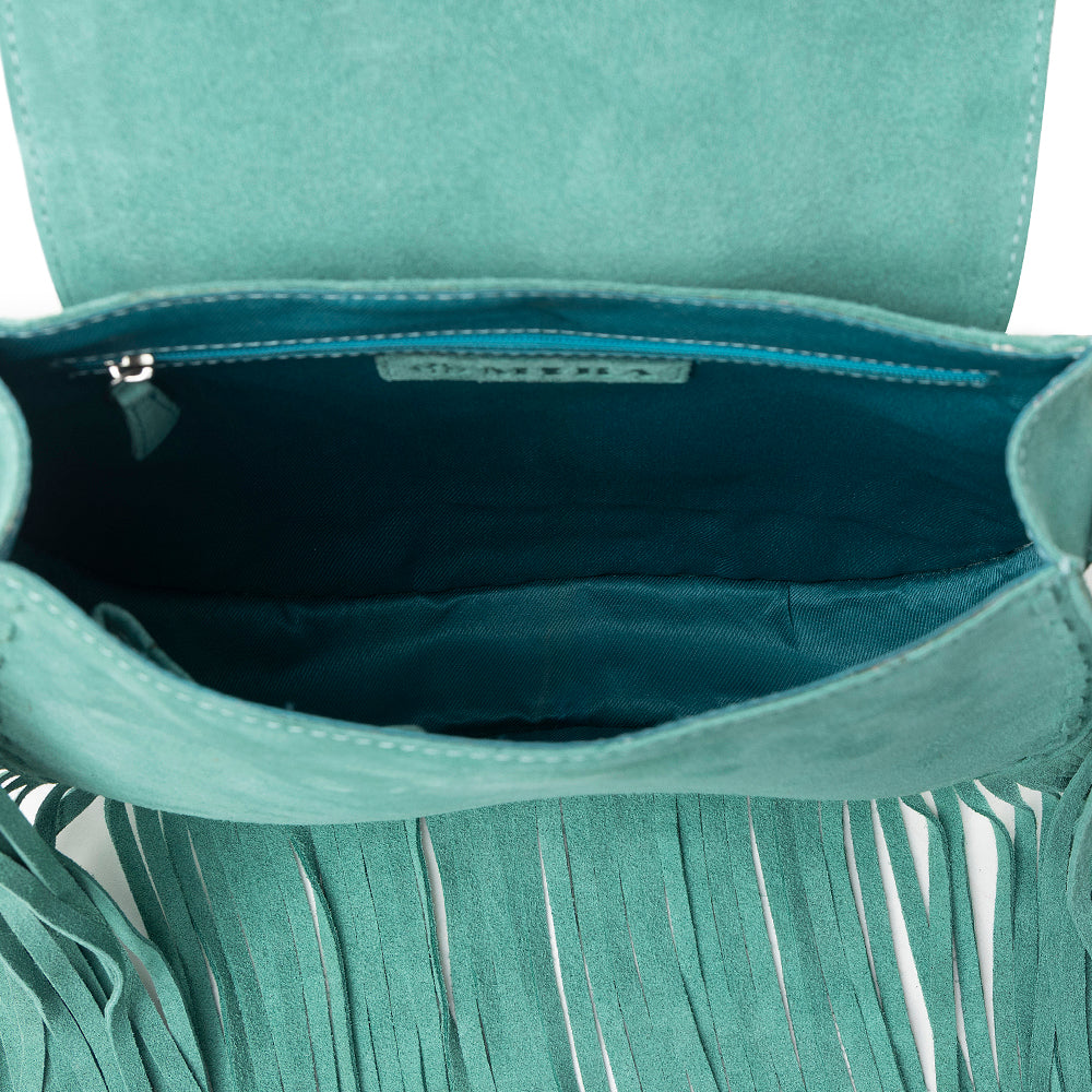 Myra Mojave Meadow Leather Bag in Dusty Jade