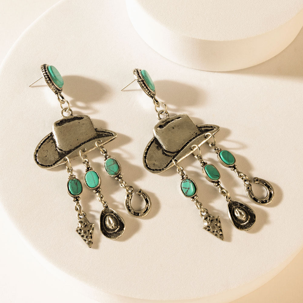 Ranch Queen Earrings in Saddle Silver