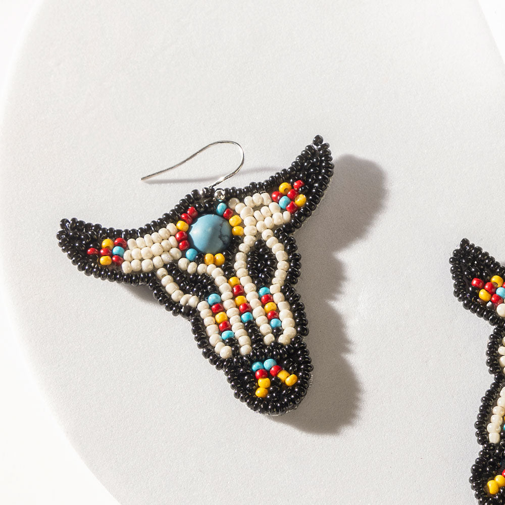 Cherokee Dust Earrings in Night Black