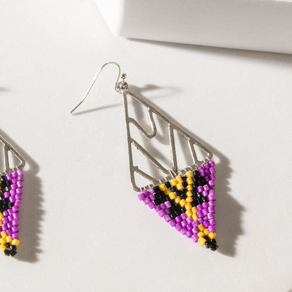 The Maya Earrings in Amethyst Black