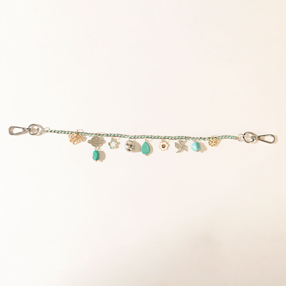 Seaside Relic Bag Charm in Lagoon Blue