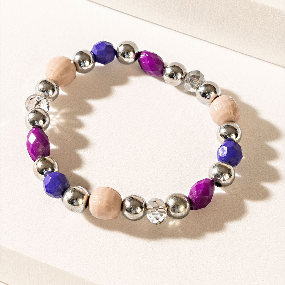 Panthera Layered Bracelet in Neon Plum
