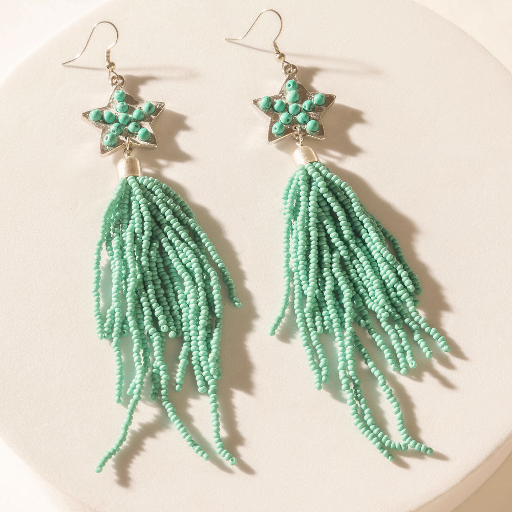 Skyfall Nova Earrings in Turquoise Blaze