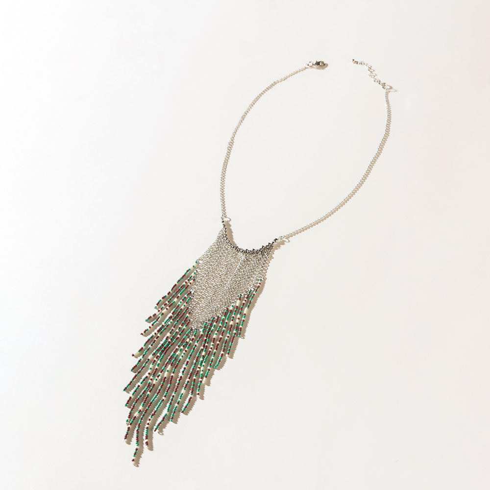 Northern Lights Necklace in Frosted Silver