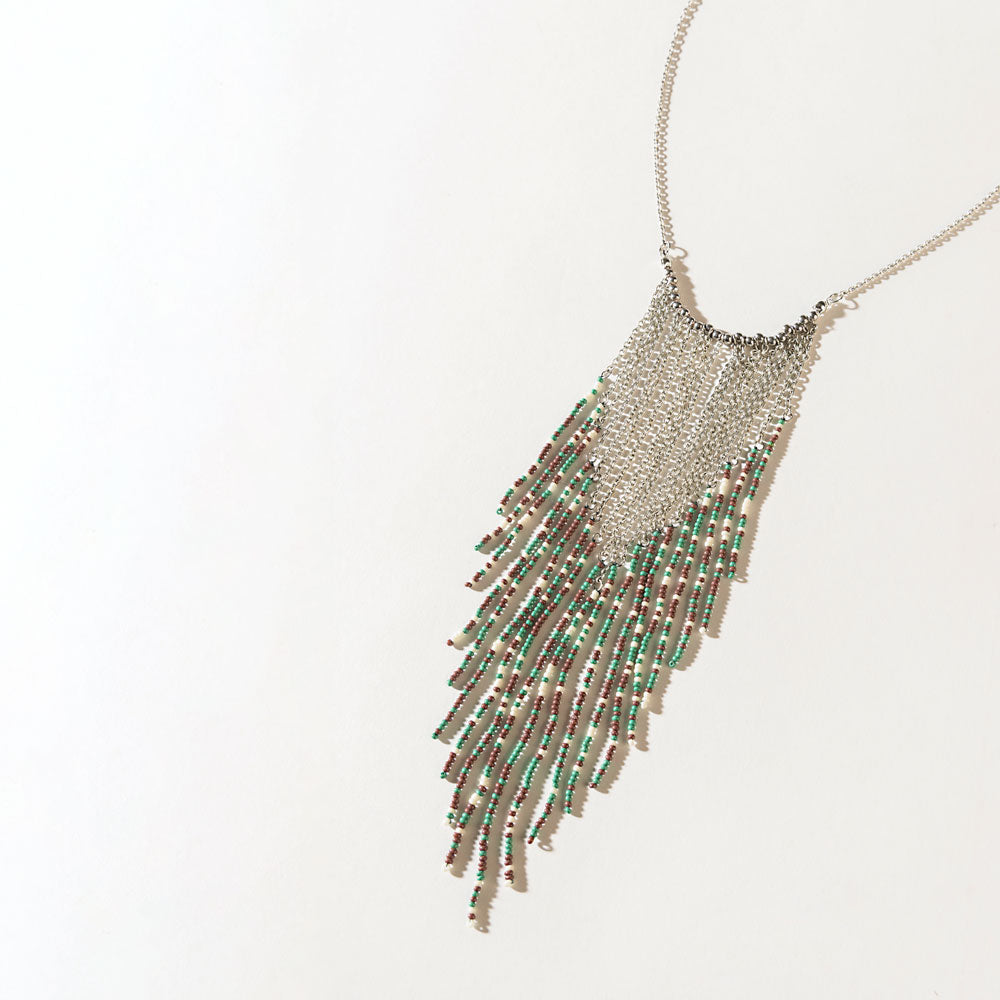 Northern Lights Necklace in Frosted Silver