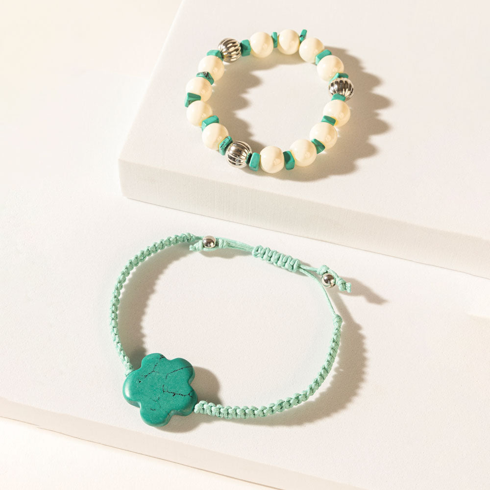 Lucky Mirage Bracelet in Ivory Blue