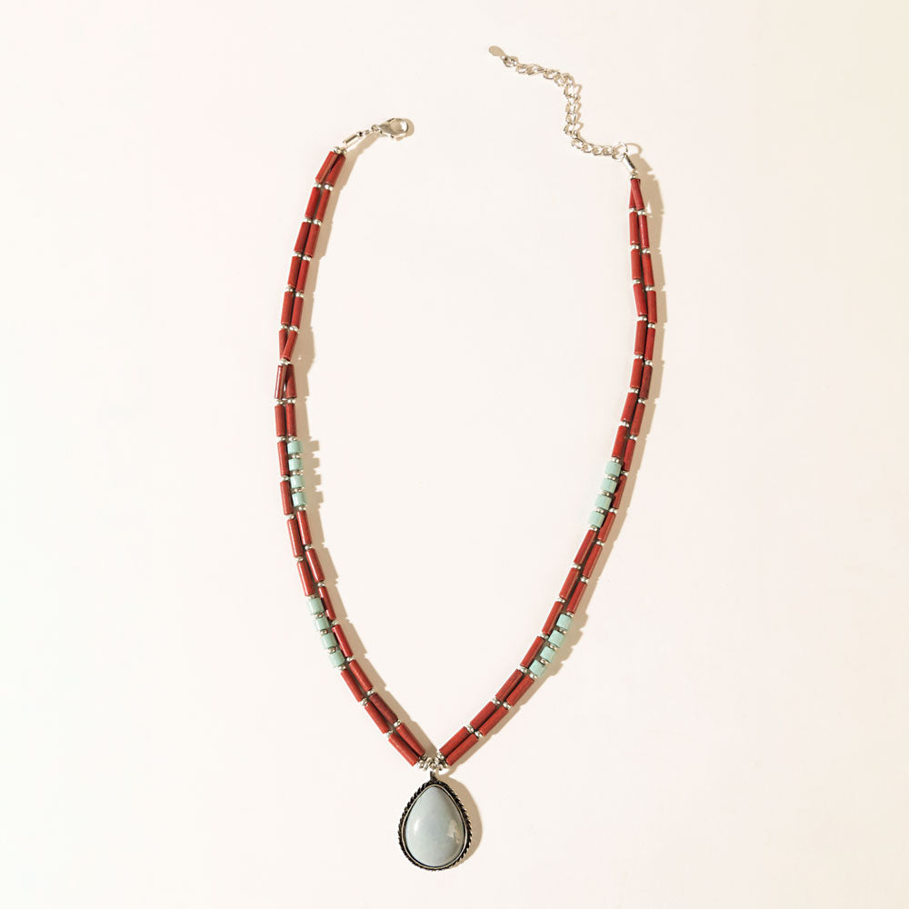 The Carmine Necklace in Scarlet Red