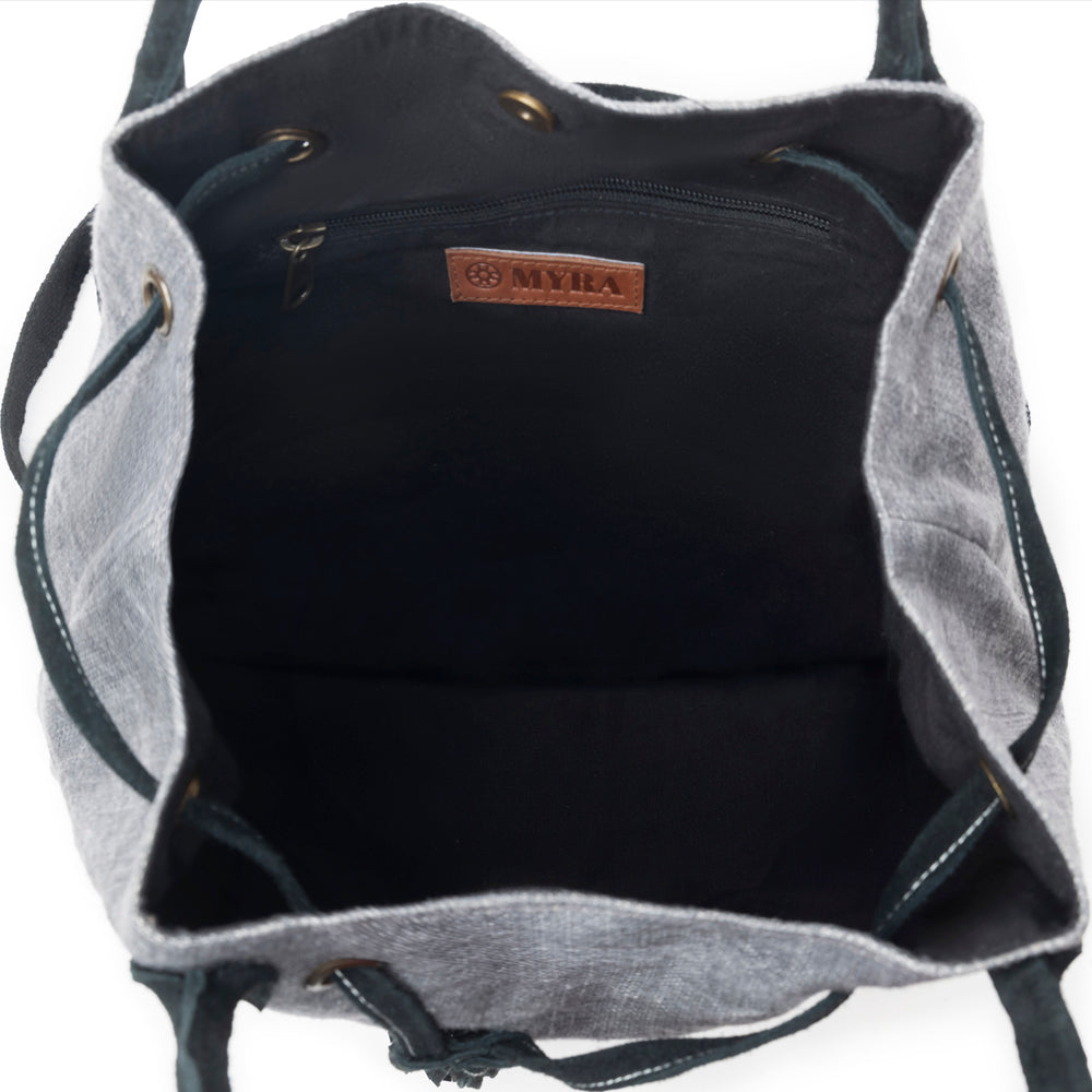 Myra Sel de Mer Bucket Backpack in Storm Grey