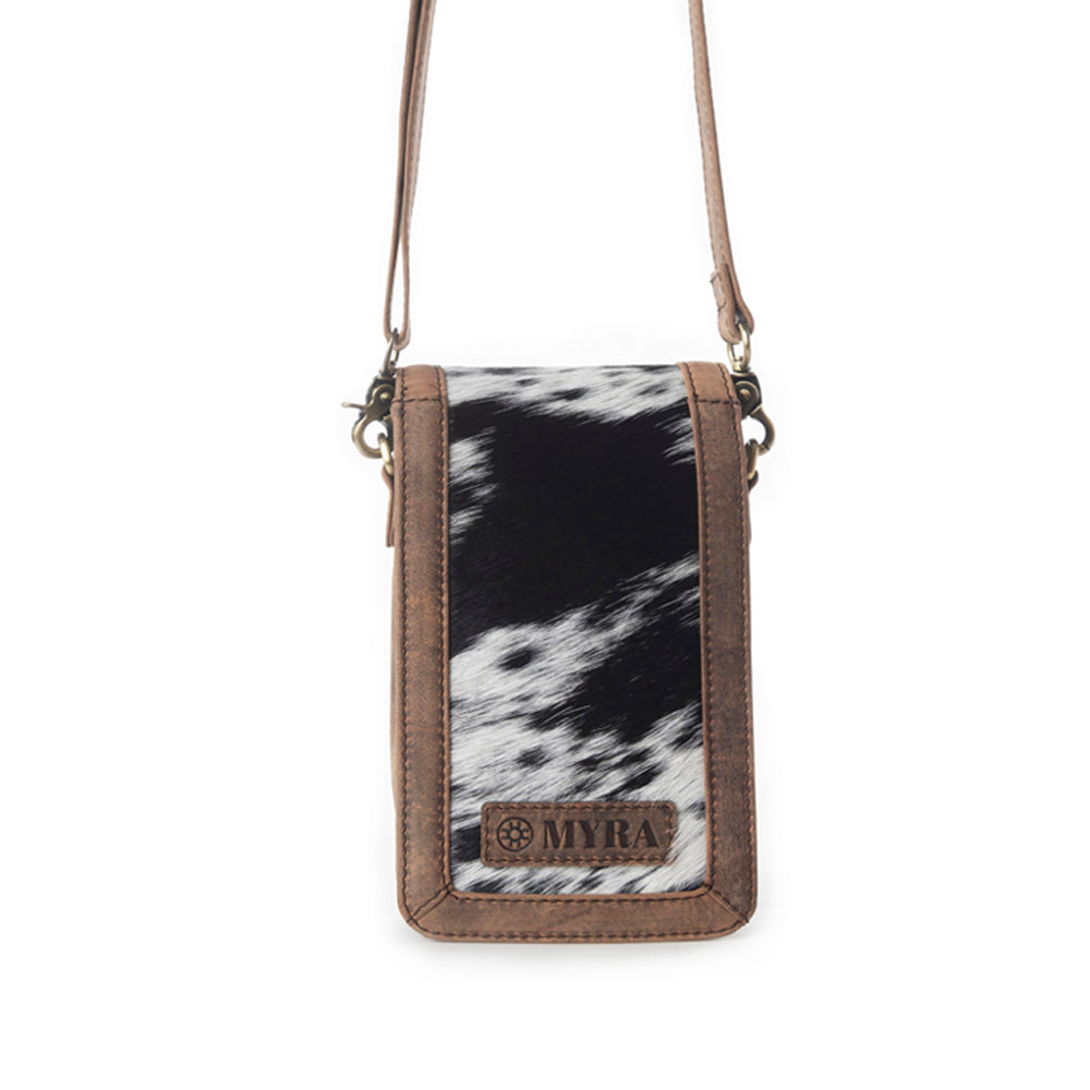 Myra Lasso Lane Hairon Leather Bag in Snowhide