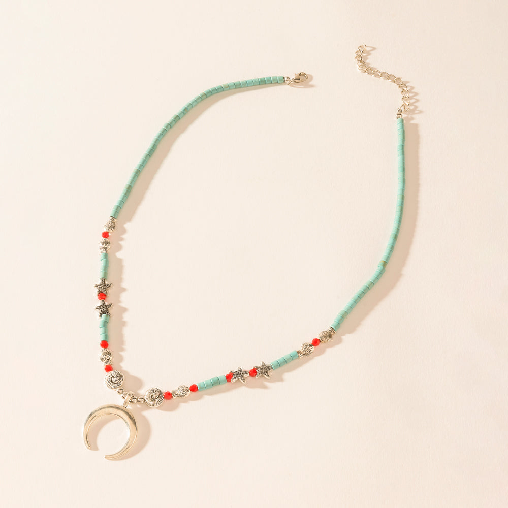 Myra Red River Necklace in Lunar Blue