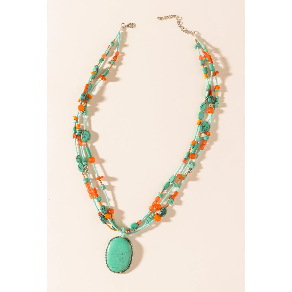 Myra Prairie Jewel Pendant Necklace in Sierra Sky