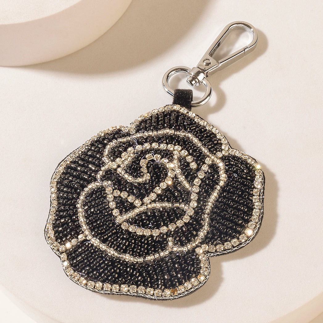 Myra Rebel Rose Keychain in Midnight Noir