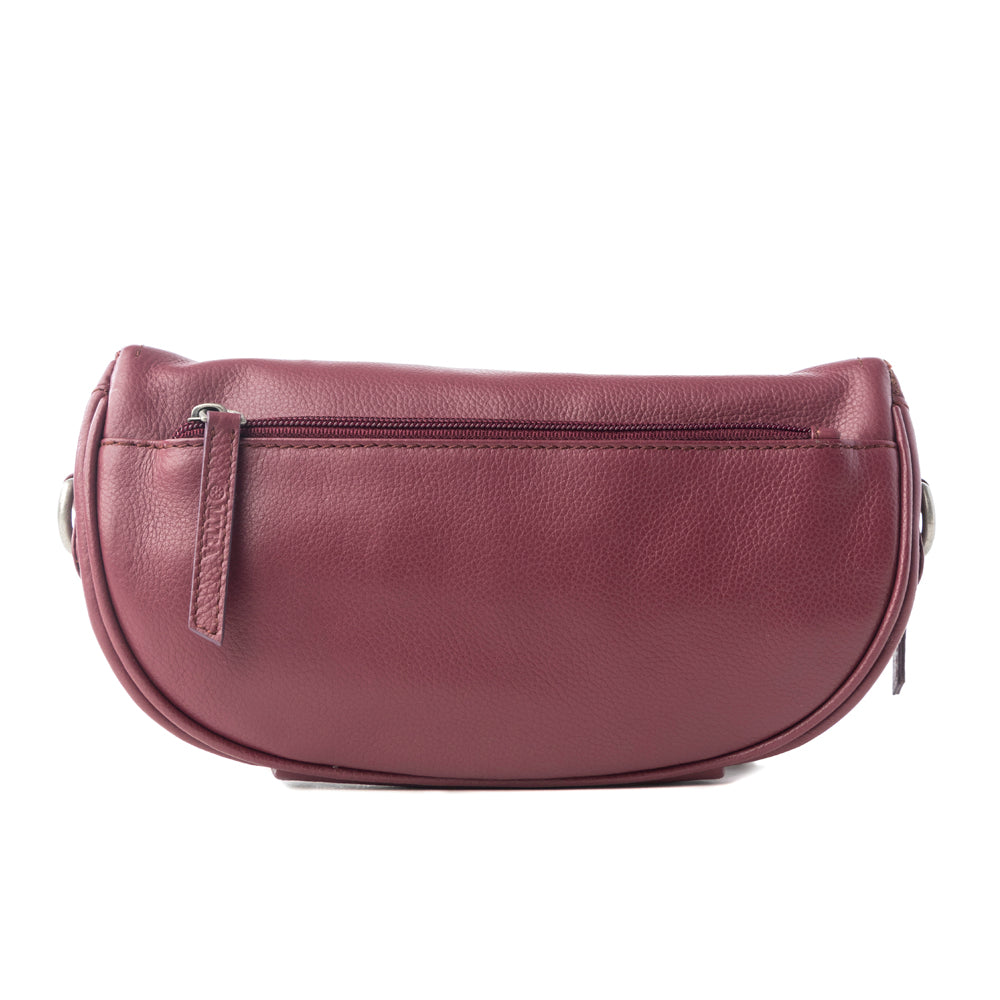 Myra Wild Plum Range Leather Fanny Pack in Ranch Ruby