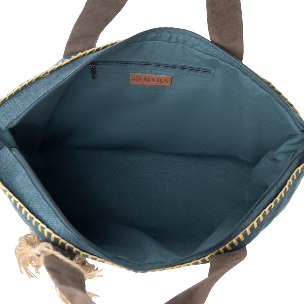 Myra Willow Wanderer Tote Bag in Sage Blue