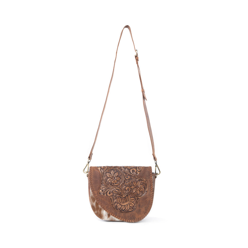 Myra Bronco Ridge Handtooled Bag in Canyon Tan