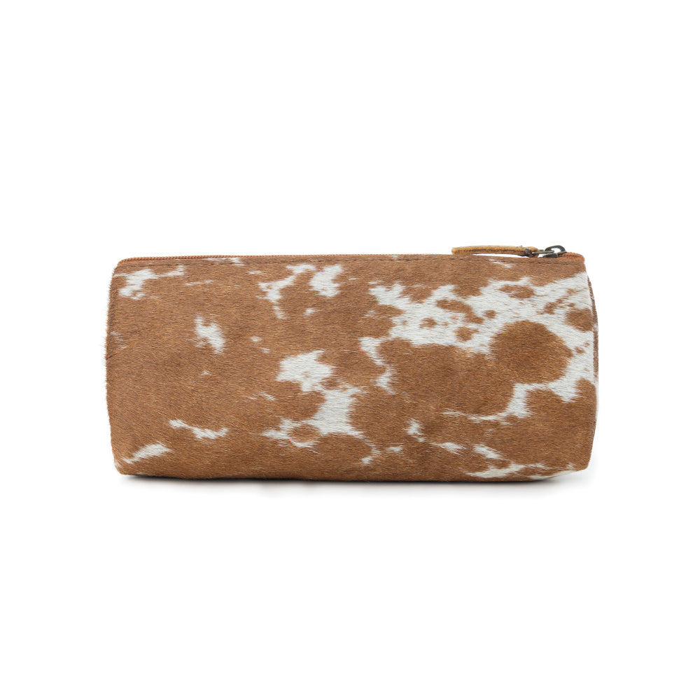 SANDY LEATHER AND HAIRON MULTI POUCH