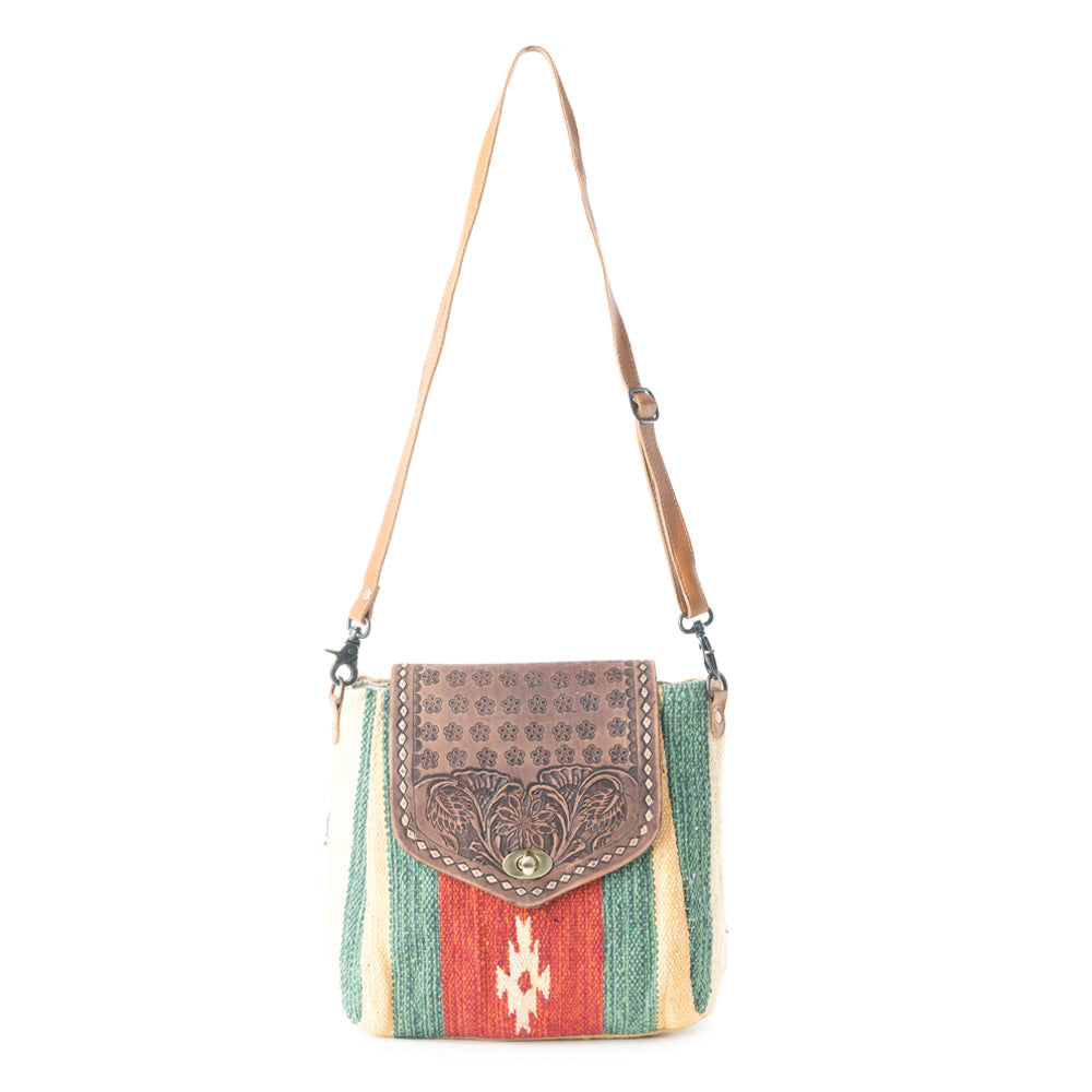 Embossed Scarlet Hand-Tooled Bag