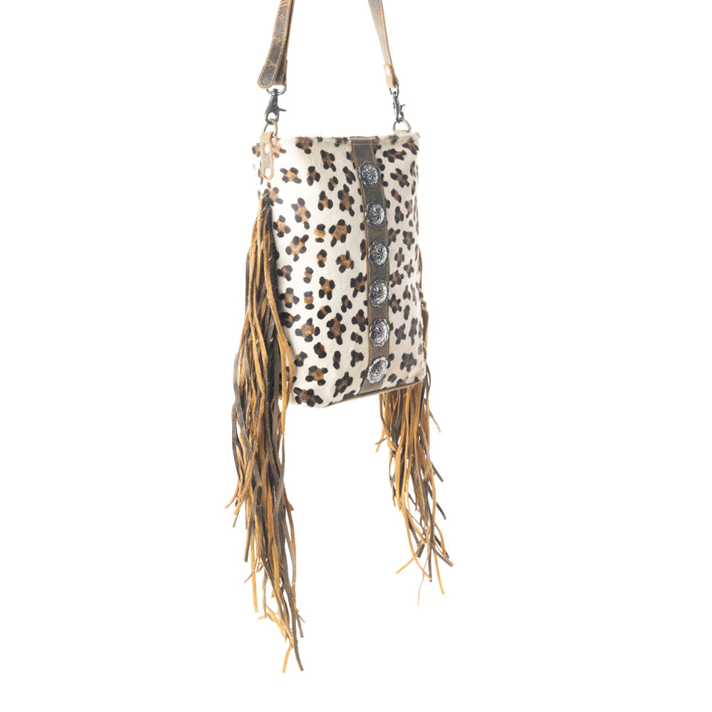 Ornamental  Leather & Hairon Bag