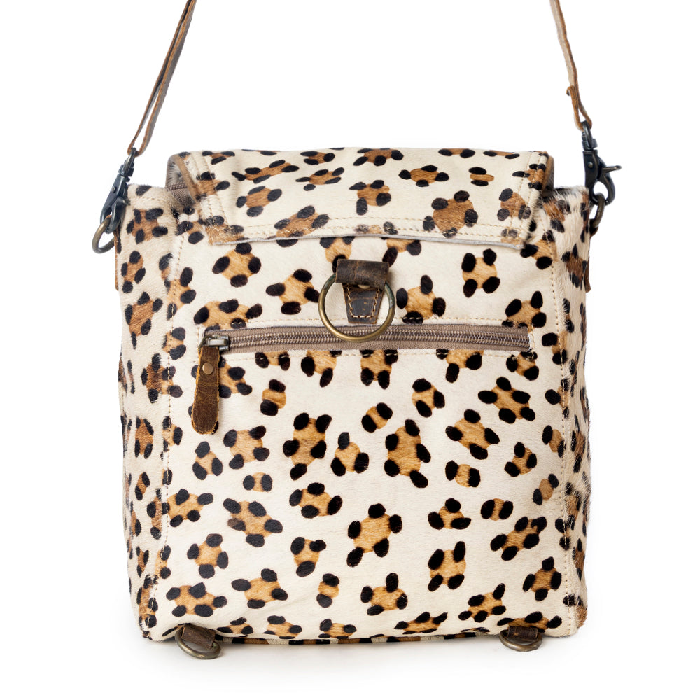 Quaint Leopard Print Leather & Hairon Bag