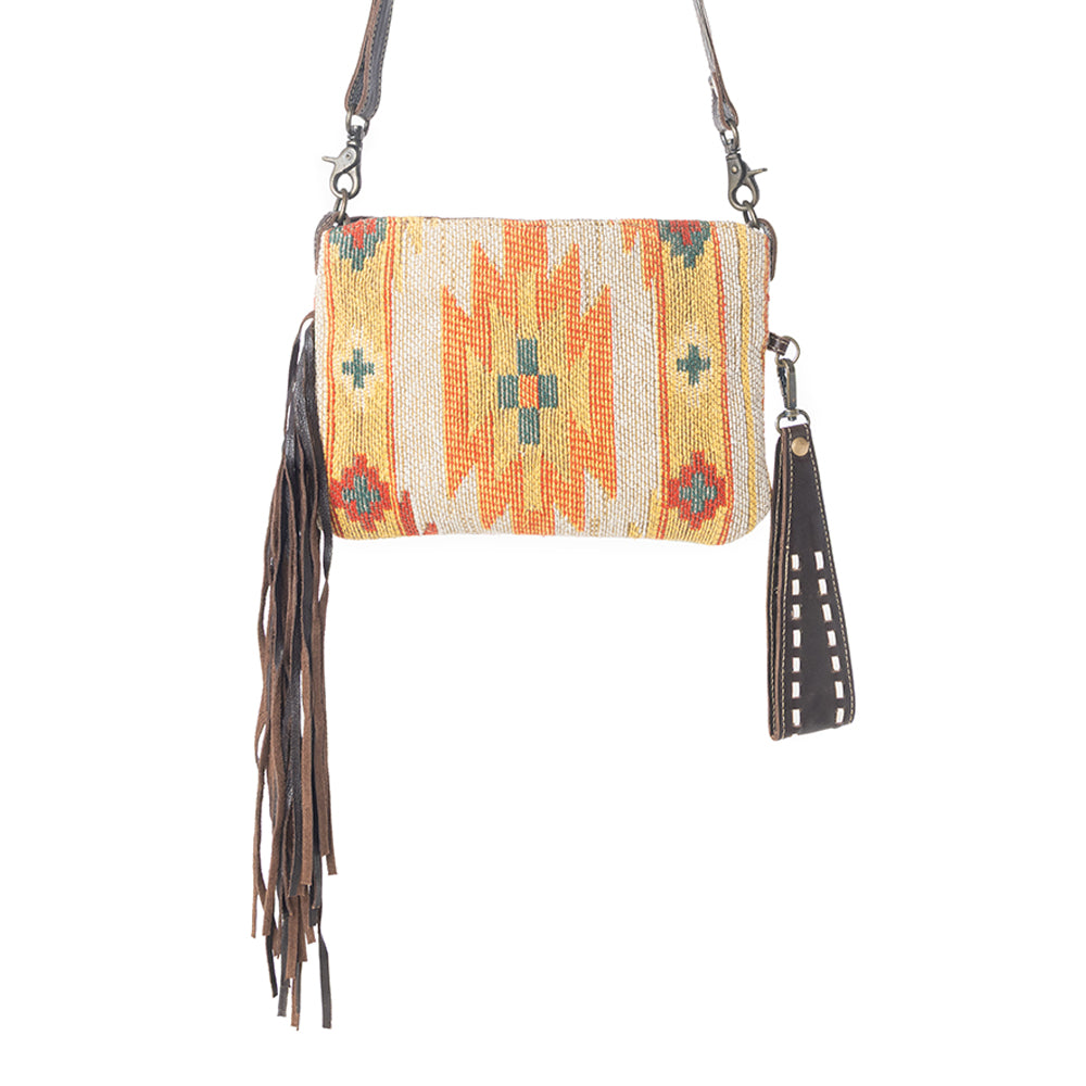 Dazzling Yellow  Hand-Tooled Bag