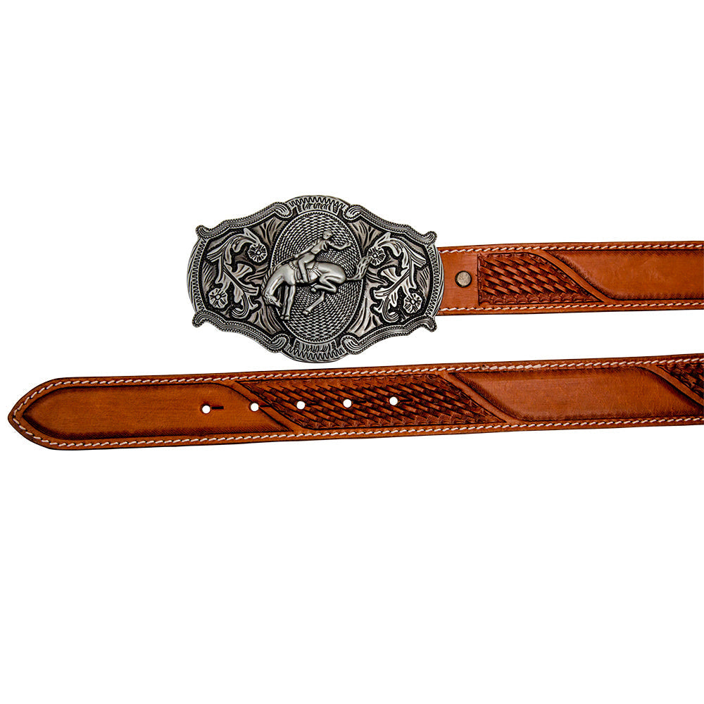Coco-Bean Hand-Tooled Leather Women's Belt