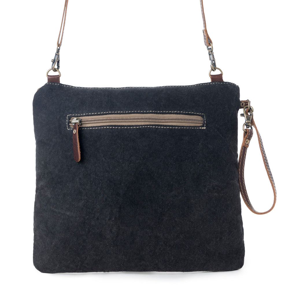 Myra Tincture Embossed Leather Crossbody Bag for Women Aztec Pattern, Adjustable Strap for Rodeo Style
