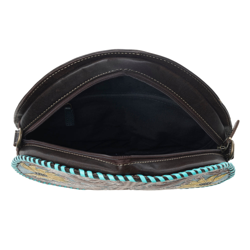 Boho Teal Round Bag