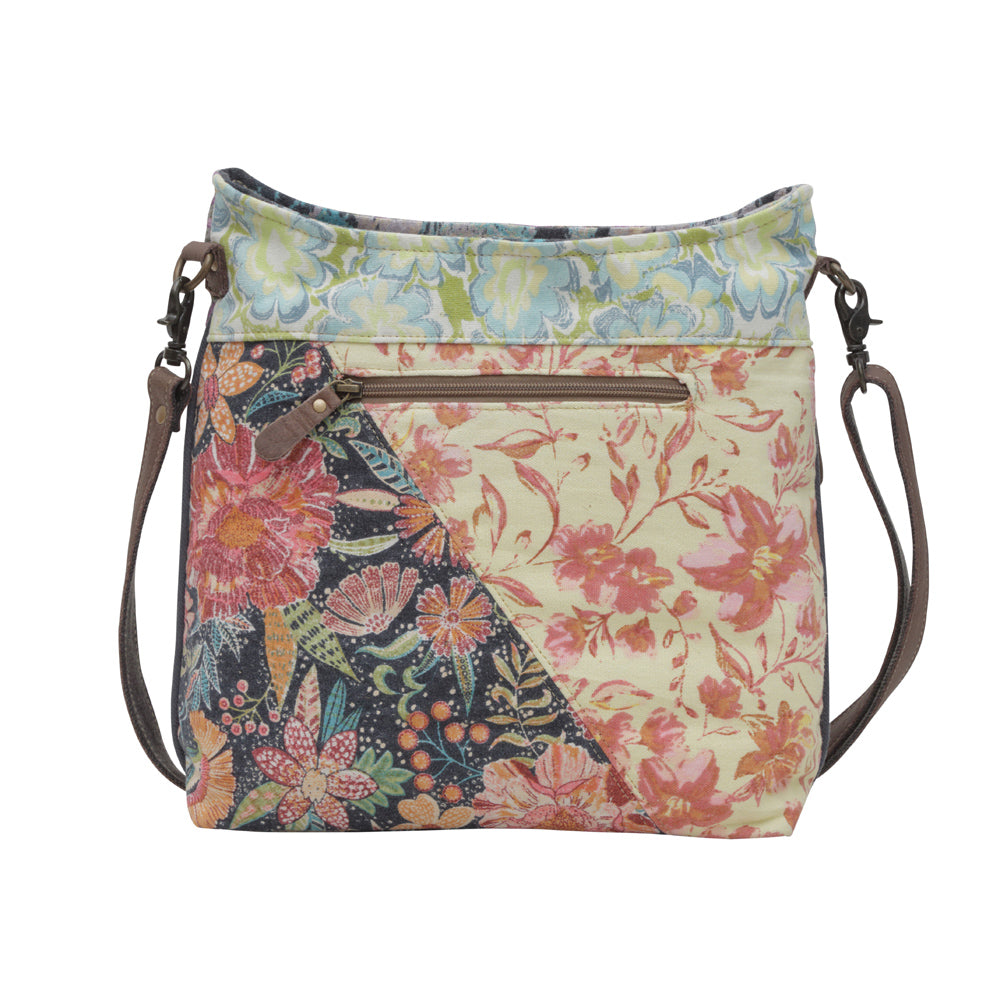 Myra Le Fleur Bel Cowgirl Shoulder Bag - Multi-Floral Print Crossbody with Leather Straps for Everyday Western Flair