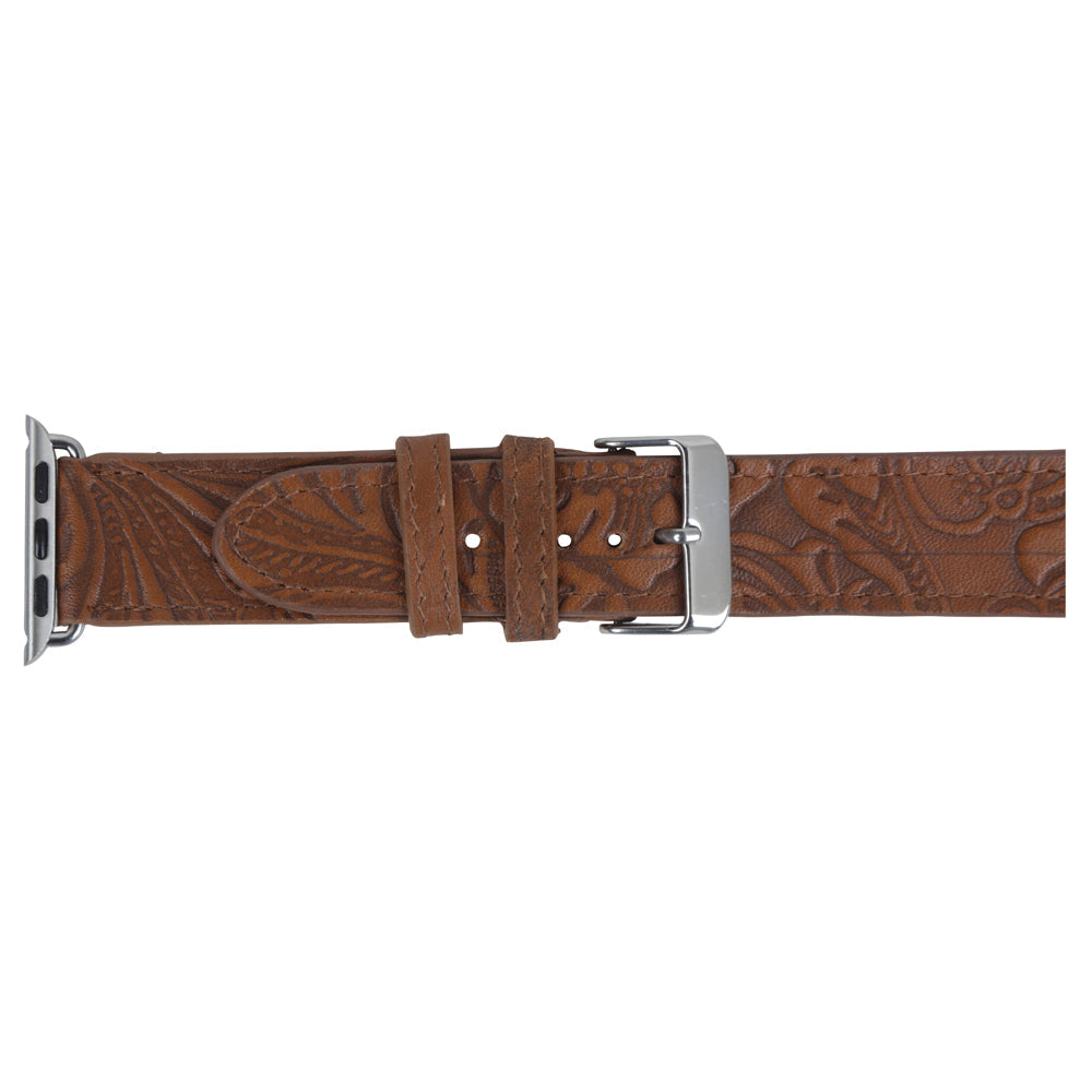 Mittangle Embossed Leather Watch Band