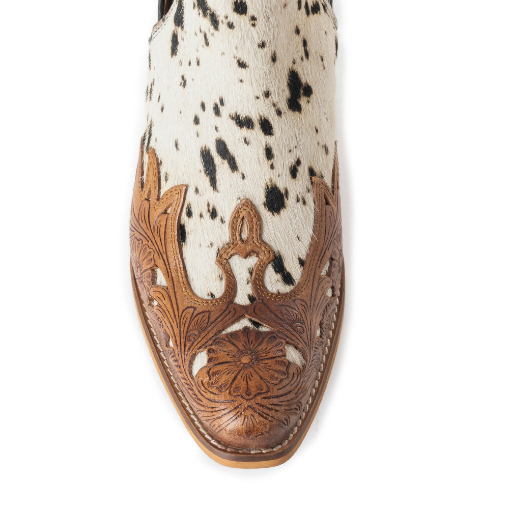 West Street Western Hand-Tooled Booties