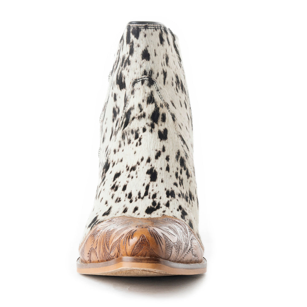 Rocker Western Hand-Tooled Booties