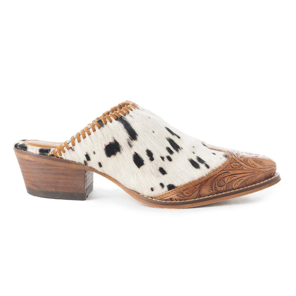 Heely Western Hand-Tooled Mules