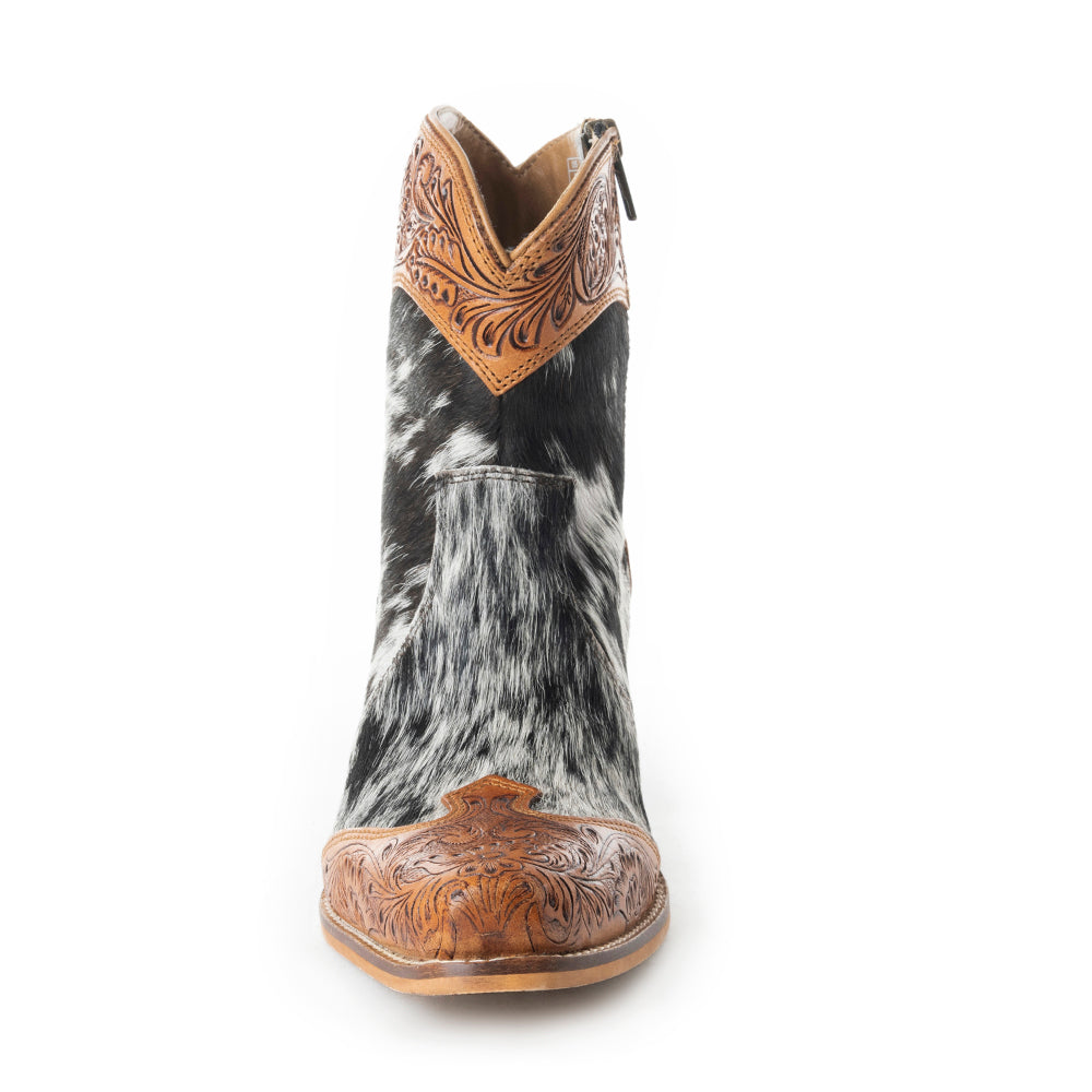 Silverado Hair-on Hide & Hand-tooled Boots