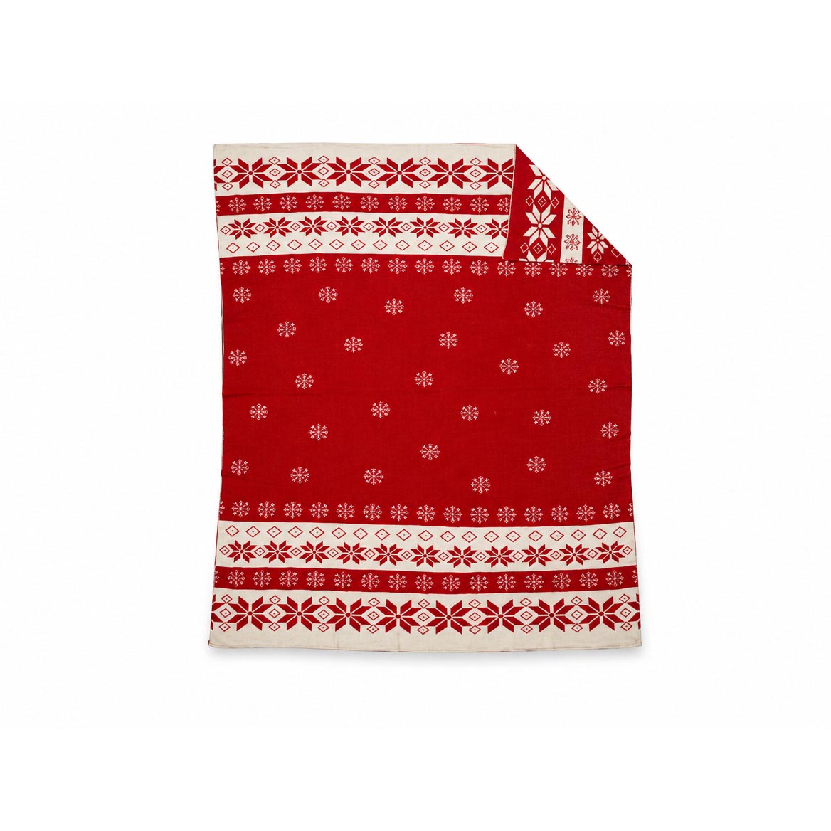 Snowflakes & Poinsettias Galore Throw