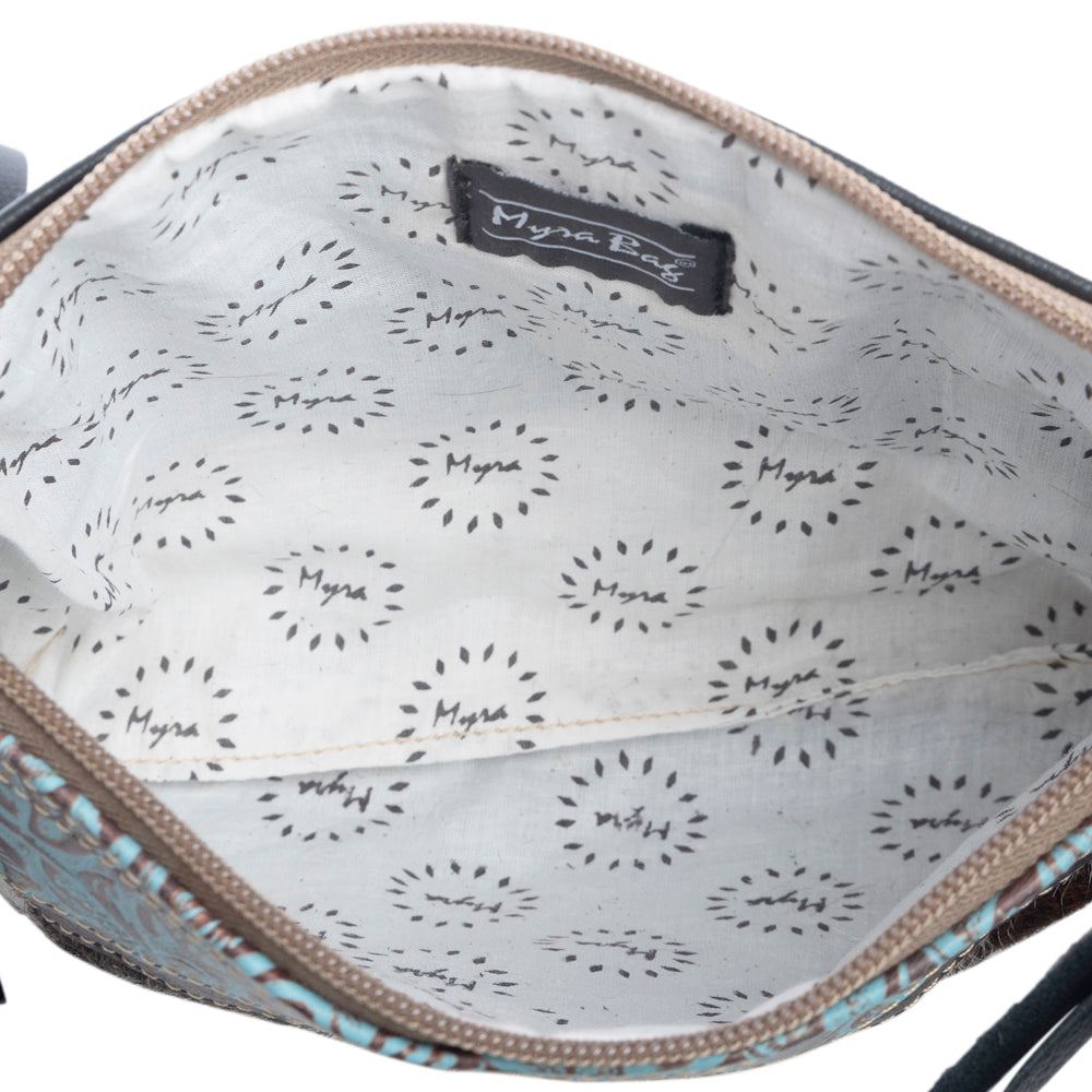 Myra Mescalaro Hill Bag for Women with leather and hairon in coal