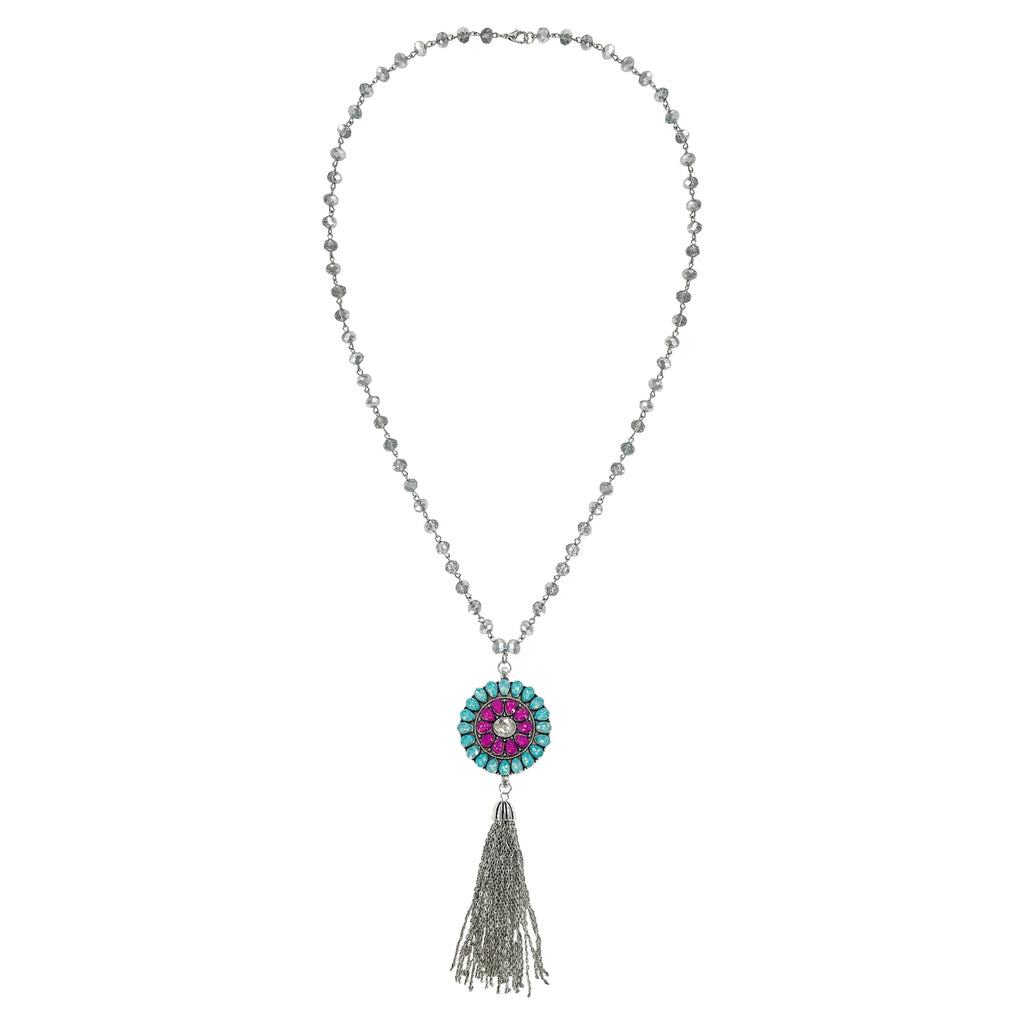 All for you multi-colored pendent necklace