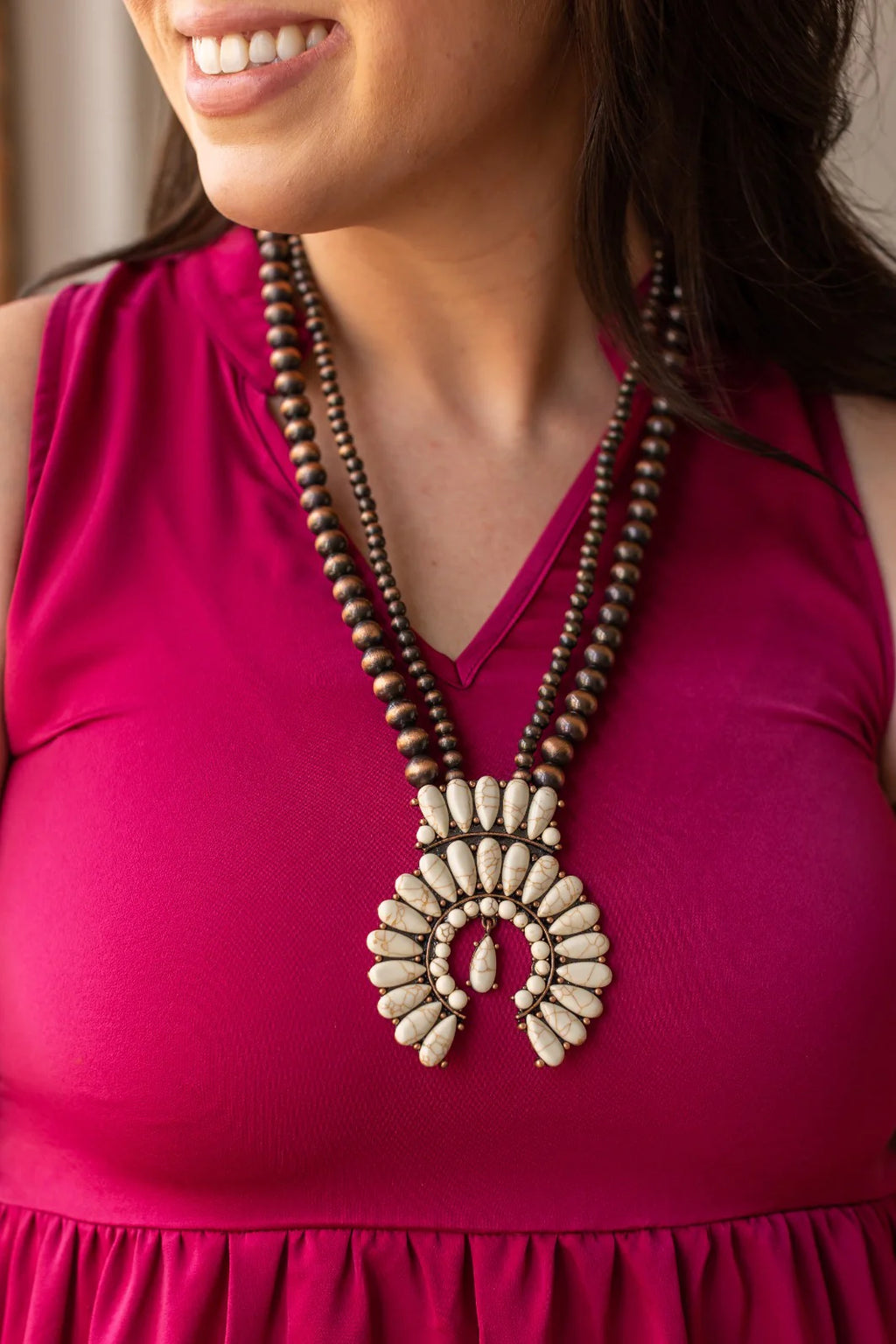 Walking About Town Squash Blossom Necklace