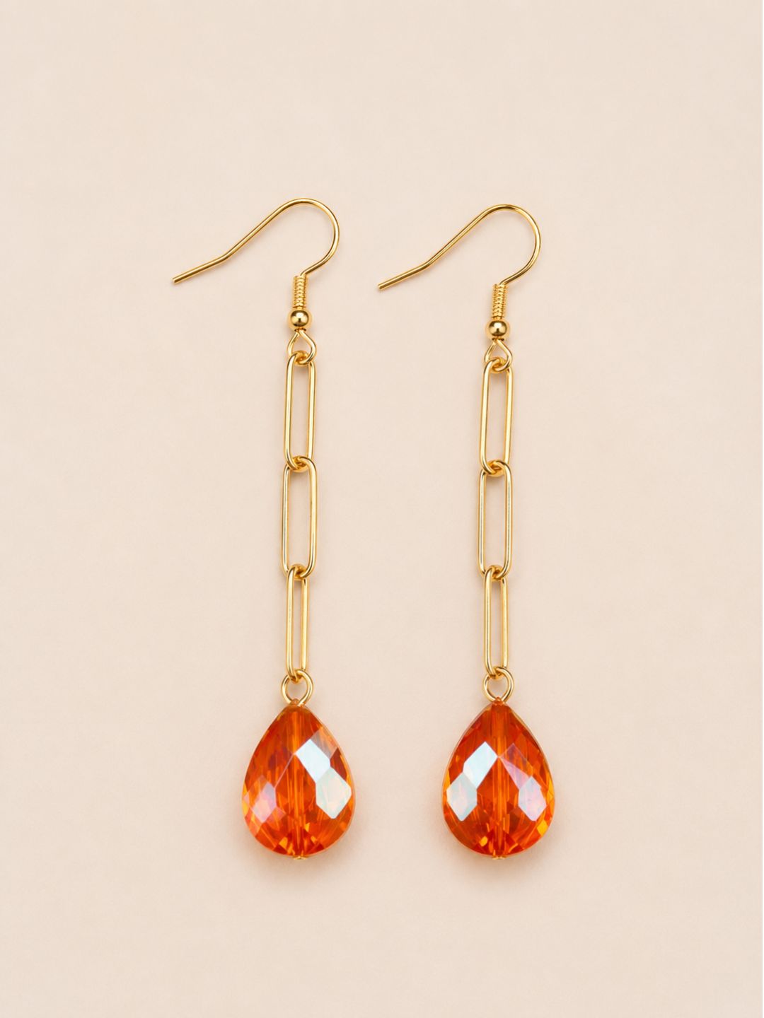 Chill with Me Dangle Earrings with Gold, Orange
