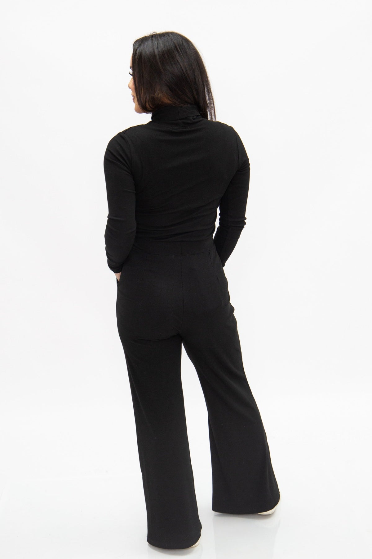 Ribbed Lounge Pants, Black