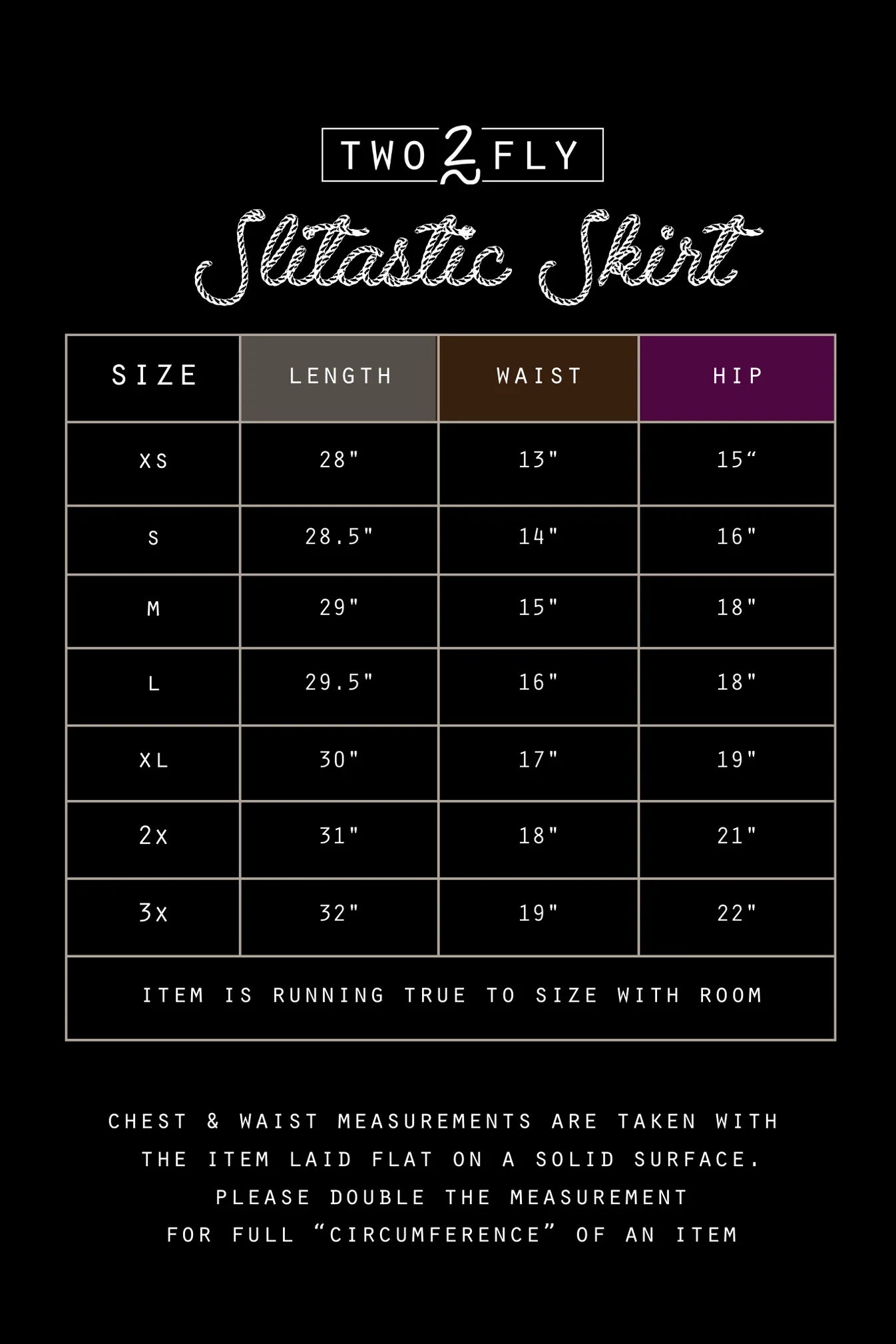 Slitastic skirt