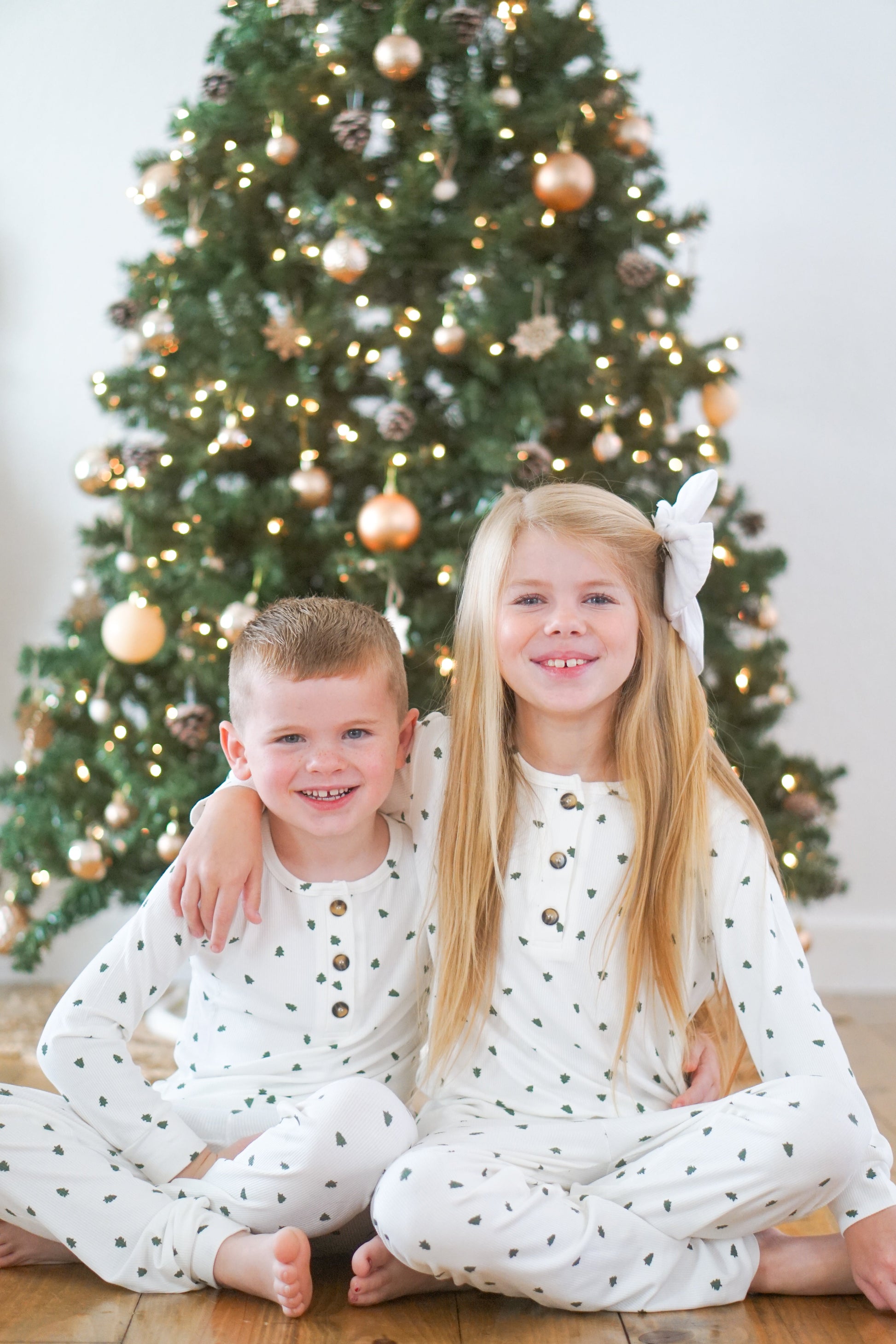Tiny Trees Ribbed Bamboo 2pc Henley Pajamas