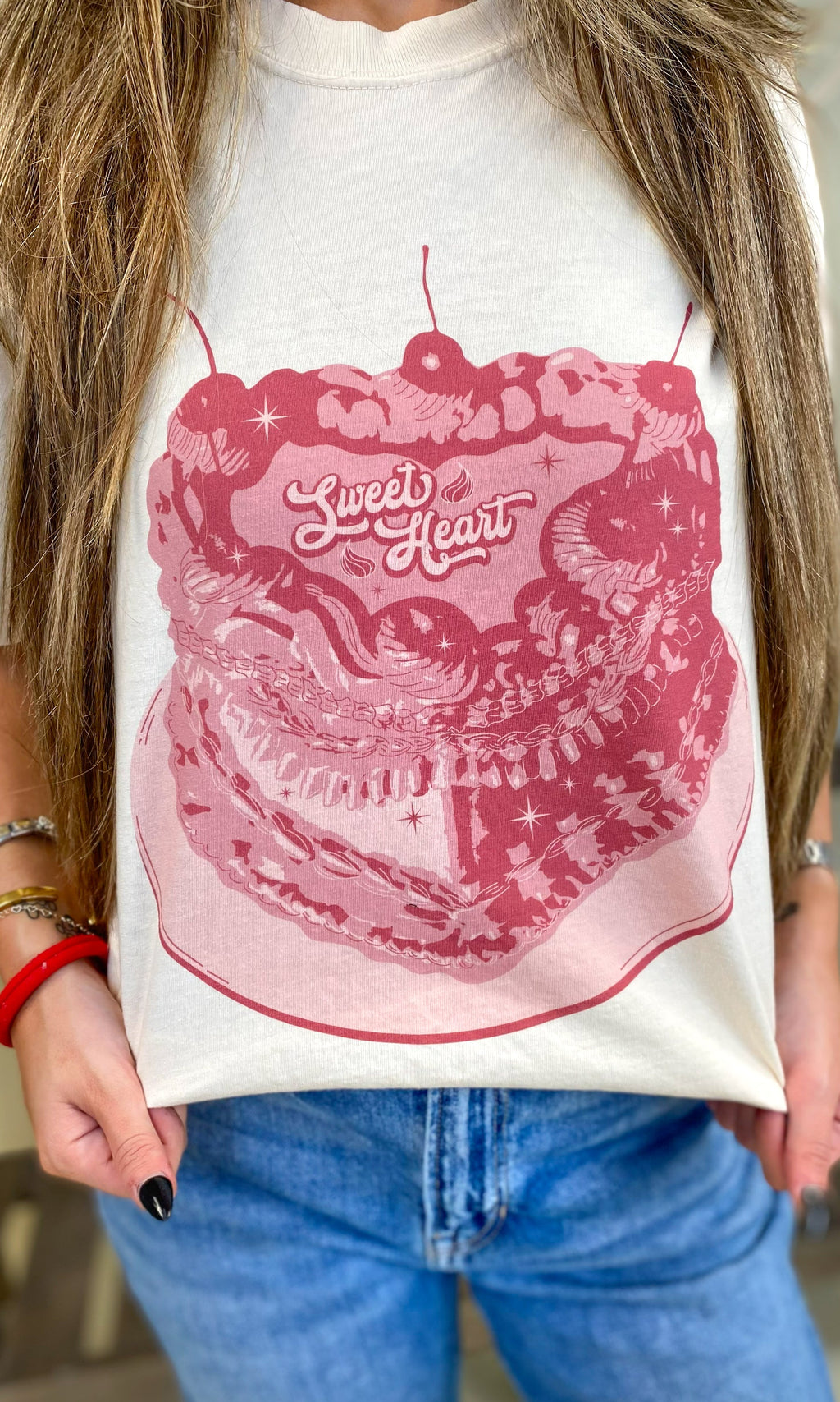 Sweetheart Cake Graphic Comfort Color T-Shirt